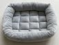 Preview: Mikrofaser Bettchen eckig ca. 53 x 43 cm silbergrau